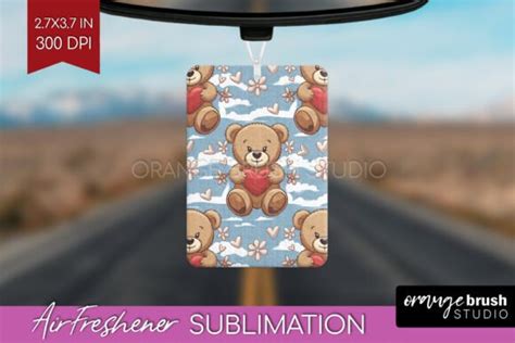 Teddy Bear Air Freshener PNG Sublimation Graphic By Orange Brush Studio