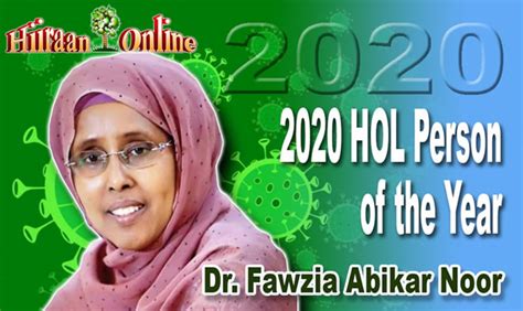 Hol 2020 Person Of Year Dr Fawzia Abikar Minister Of Health Somalia