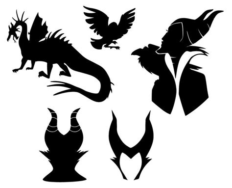 13 Maleficent Svg Vector Silhouette Maleficent Cutfiles For Etsy