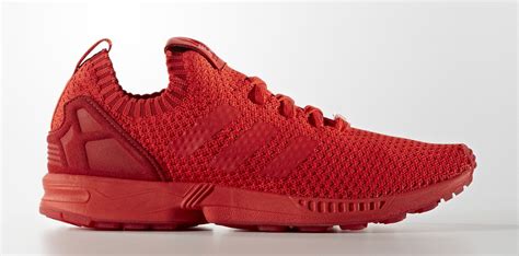 Adidas Zx Flux Primeknit All Red Sole Collector