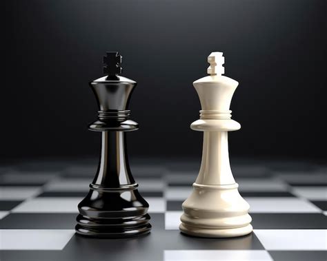 Chess white king vs chess black king generative ai | Premium AI ...