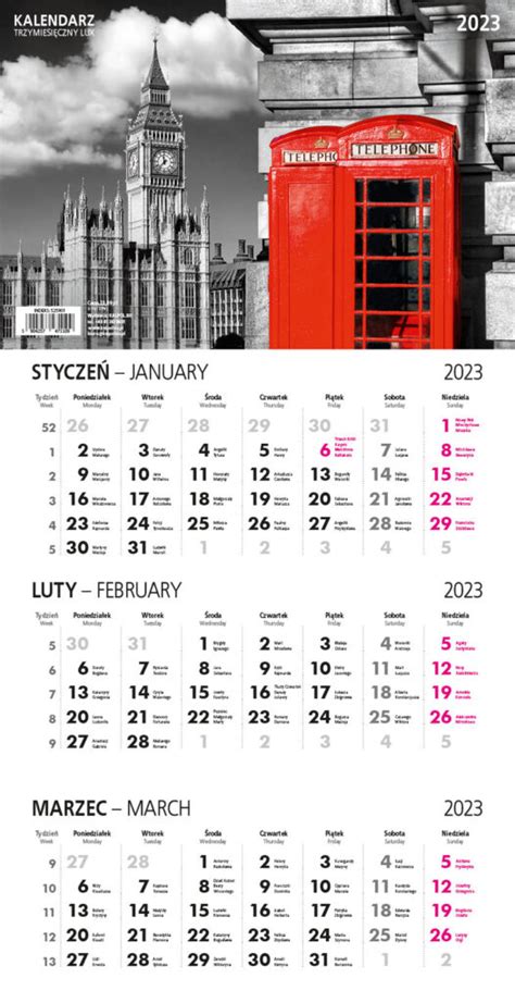 Kalendarz Trzymiesi Czny Lux Kalpol Bis