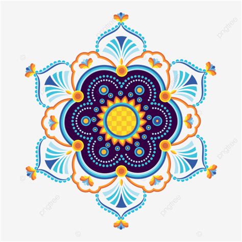 Mandala Circle Diwali Rangoli Colorful Art, Mandala Art, Diwali Mandala ...