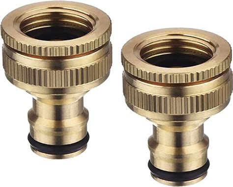 Tesmotor Brass Garden Hose Tap Connector Fitting For 1 2 Inch 21mm