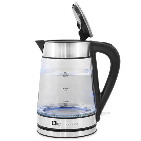 Elite Gourmet 1 7 Liter Glass Kettle How To Clean Metal Kettle Stovetop Kettles