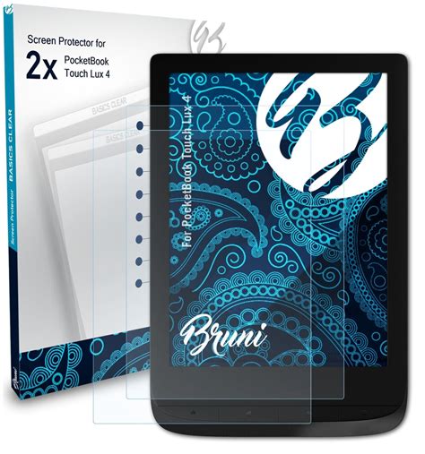 Bruni 2x Lámina Protectora para PocketBook Touch Lux 4 Película