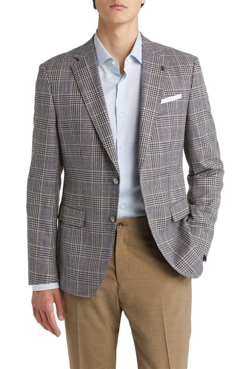 Buy Hugo Boss Hutson Houndstooth Check Wool Blend Sport Coat Dark