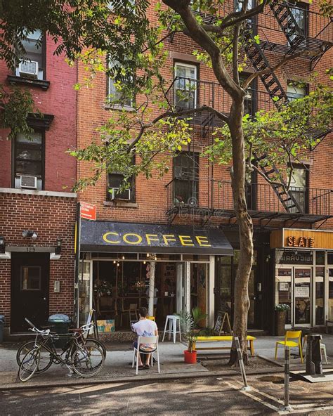 Coffee Shop in the East Village, Manhattan, New York City Editorial ...