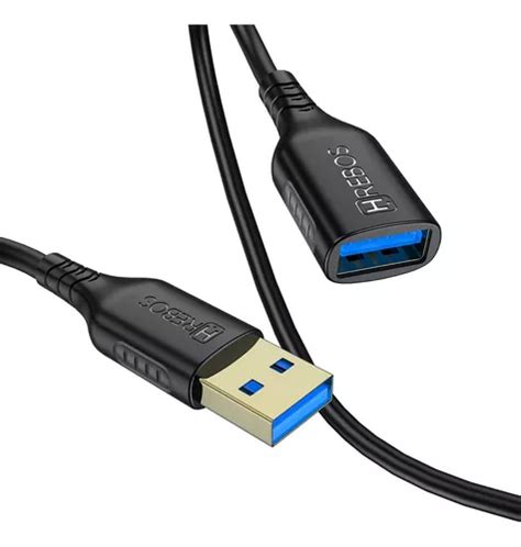 Cable Hrebos Cabo Extensor Usb 3 0 3 Metros Negro Con Entrada USB