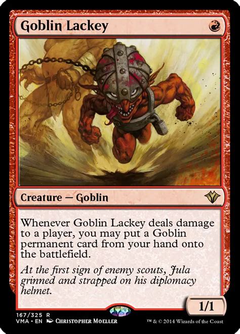 Goblin Lackey Creature Goblin Vintage Masters Mtg Assist