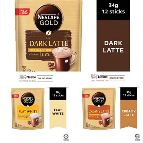 Nescafe Gold Flat White S Dark Latte S Creamy Latte S Instant