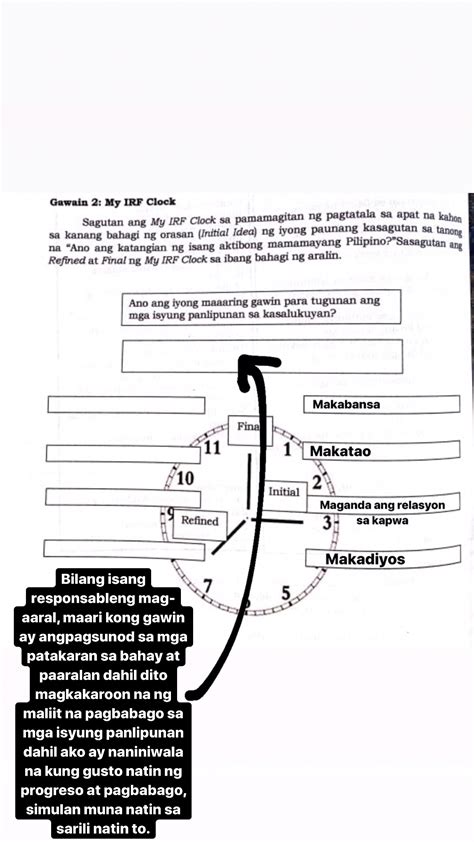 Solved Sagutan Ang Mga Sumusunod Na Tanong Gawain 2 My IRF Clock