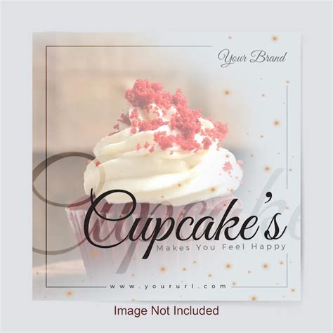 Premium Psd Cupcake Ad Social Media Post And Banner