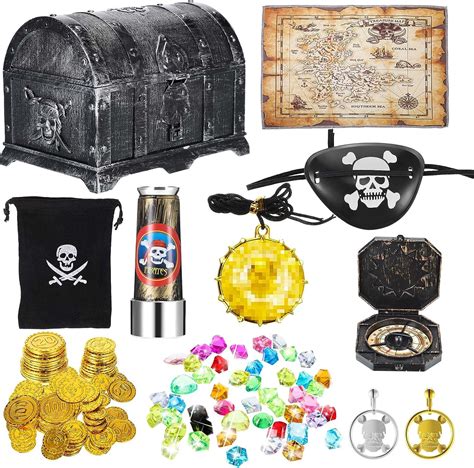 73 Pieces Pirate Treasure Box Toy Set Vintage Pirate Philippines | Ubuy