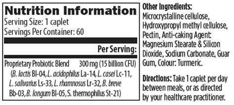 Probiotic Supreme Dairy Free 60 Caplet Invivo Healthcare