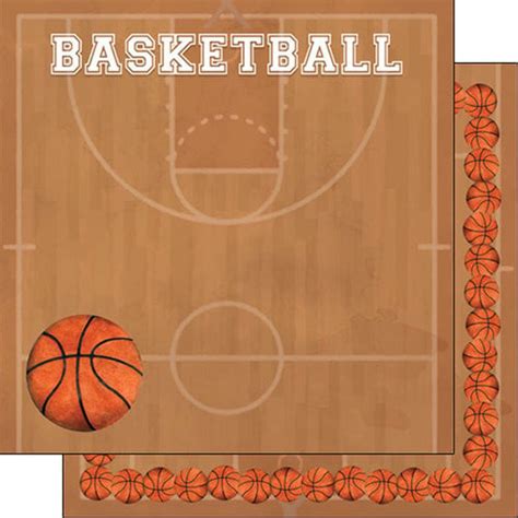 Scrapbook Customs Basketball Watercolor Paper