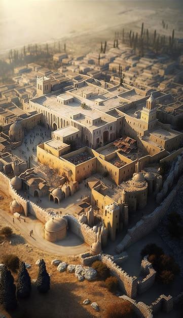 Premium AI Image | aerial view of ancient jerusalem