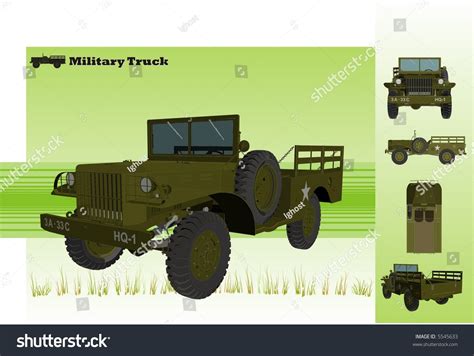 Military Truck Vector Stock Vector (Royalty Free) 5545633