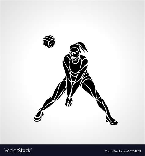 Volleyball Silhouette SVG