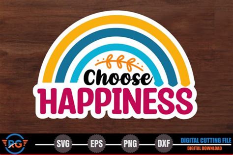 Choose Happiness Mental Health Sticker Graphic By Robi Graphics · Creative Fabrica