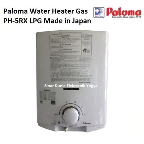 Jual Paloma Water Heater Gas Lpg Ph 5rx Pemanas Air Gas 5 Liter Ph 5rx