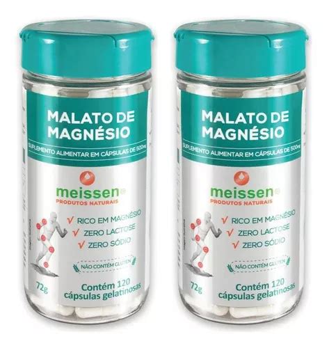 Kit De X Malato De Magnesio C Psulas Mg Meissen Mercadolibre