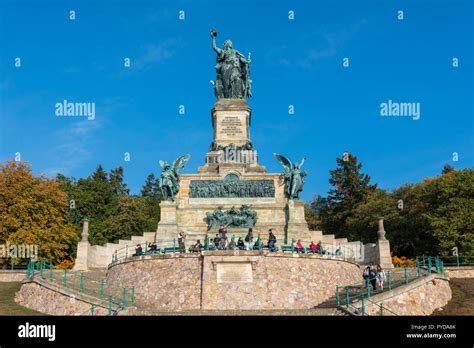 niederwalddenkmal german national monument  ruedesheim stock photo alamy