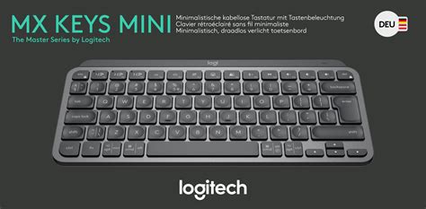 Logitech Keyboard MX Keys Mini, Wireless, Bluetooth, graphite ...