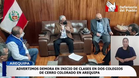 Defensor A Per On Twitter Arequipa Nos Reunimos Con Autoridades Del