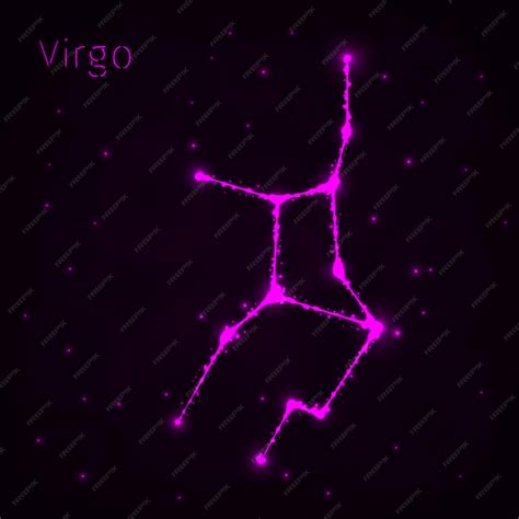 Premium Vector | Virgo silhouette of lights