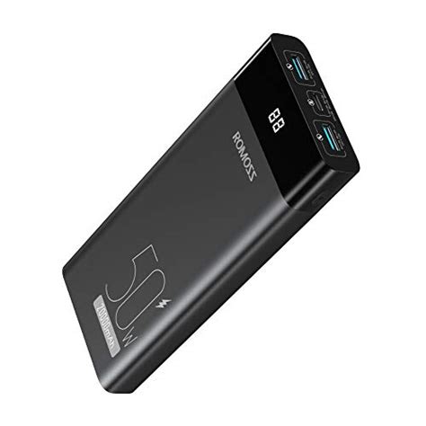 ROMOSS 50W Power Bank 20000mAh Carga Rápida Cargador Portátil QC 3 0