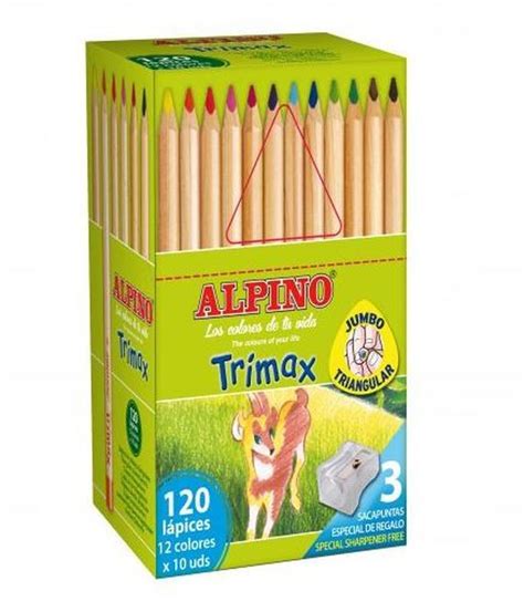 ALPINO PINTURA MADERA TRIANGULARES TRI 12COLORES LAPICES DE COLORES