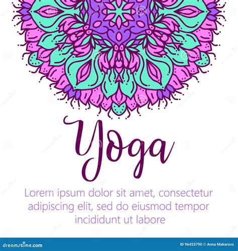 Vector Yoga Illustration Template Of Poster For International Yoga Day