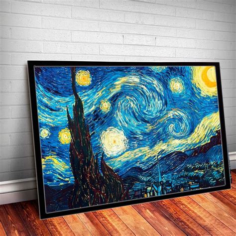 Quadro Noites Estreladas Vincent Van Gogh 45x35cm Poster R 59 90 Em