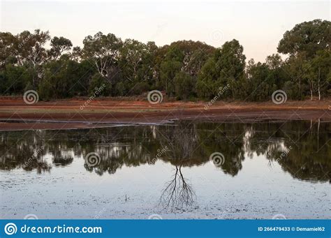 Low Water Levels of Newey Reservoir at Dusk Stock Image - Image of ...