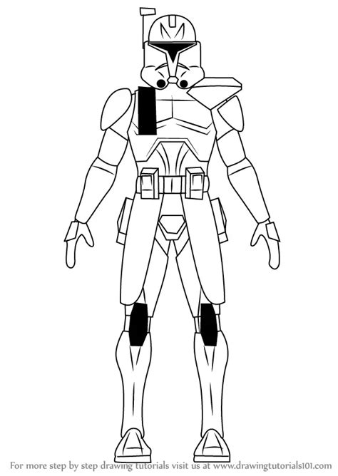 Learn How To Draw Captain Rex From Star Wars Star Wars Step By Step