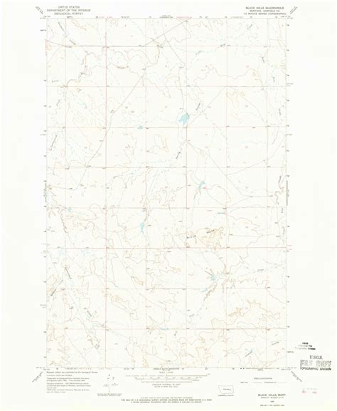 Black Hills Mt 1965 24000 Scale Map By United States Geological Survey Avenza Maps