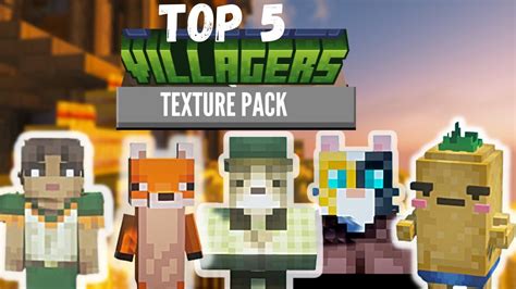 Top 5 Villager Texture Pack🧔 Texture Time🍄 Youtube