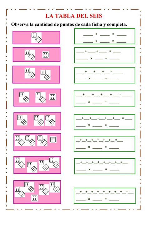 Tabla Del 6 Online Activity For Segundo Live Worksheets