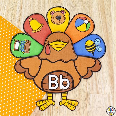 Turkey Beginning Sounds Activity Thanksgiving Phonics Activity