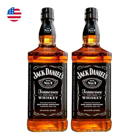 Kit 2 Whiskeys Jack Daniels Old No 7 Estados Unidos 1 L BRASVINO