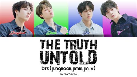 Bts Feat Steve Aoki The Truth Untold Sing Along Lyrics Han Rom Eng