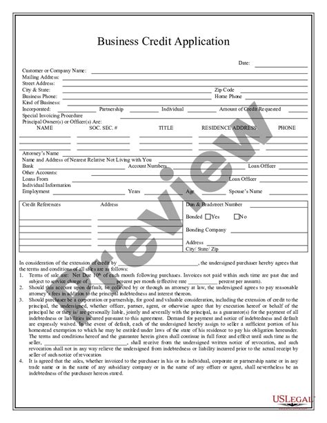 Ford Business Credit Application Form Us Legal Forms