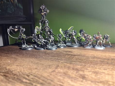 My Painted necron army so far : r/Necrontyr