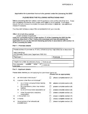 Fillable Online Appendix 2 Application For A Review Of Premises