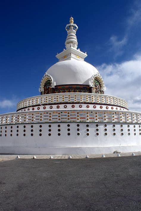 Shanti stupa(leh) stock photo. Image of worship, himalaya - 10311732