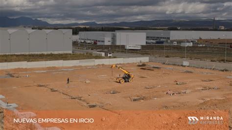 Obras en el Polígono industrial de Ircio de Miranda de Ebro