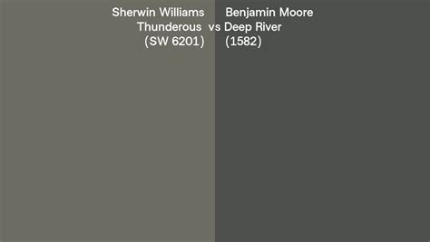 Sherwin Williams Thunderous Sw 6201 Vs Benjamin Moore Deep River