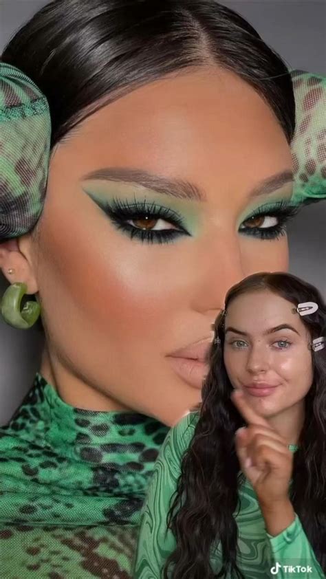 Green Glam Makeup Look Tutorial Schminken