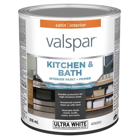 Tint Satin Kitchen And Bath Paint 946ml Quart Valspar 029 1935383 005 Chamberlain Timber Mart